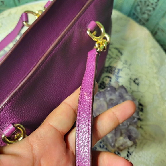 Coach | Purple Pebbled Small Sohia Tote - Picture 14 of 16